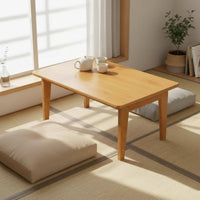 Floor mat table, foldable bamboo low tea table, Japanese style coffee table for balcony