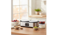 Stainless Steel Electric Yogurt Maker Digital Yogurt Maker with Glass Jars Homemade Fermentation Machine Easy to Use for Home Cooks, Kitchen, Countertop