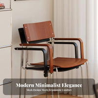 Modern Design Metal Frame Armchair Versatile Use Dining Chair Ergonomic Design Household Furniture Easy Assembly for Apartment Dwellers, Adults, Homeowners, Living Room, Home Office, Bedroom, Reading Nook