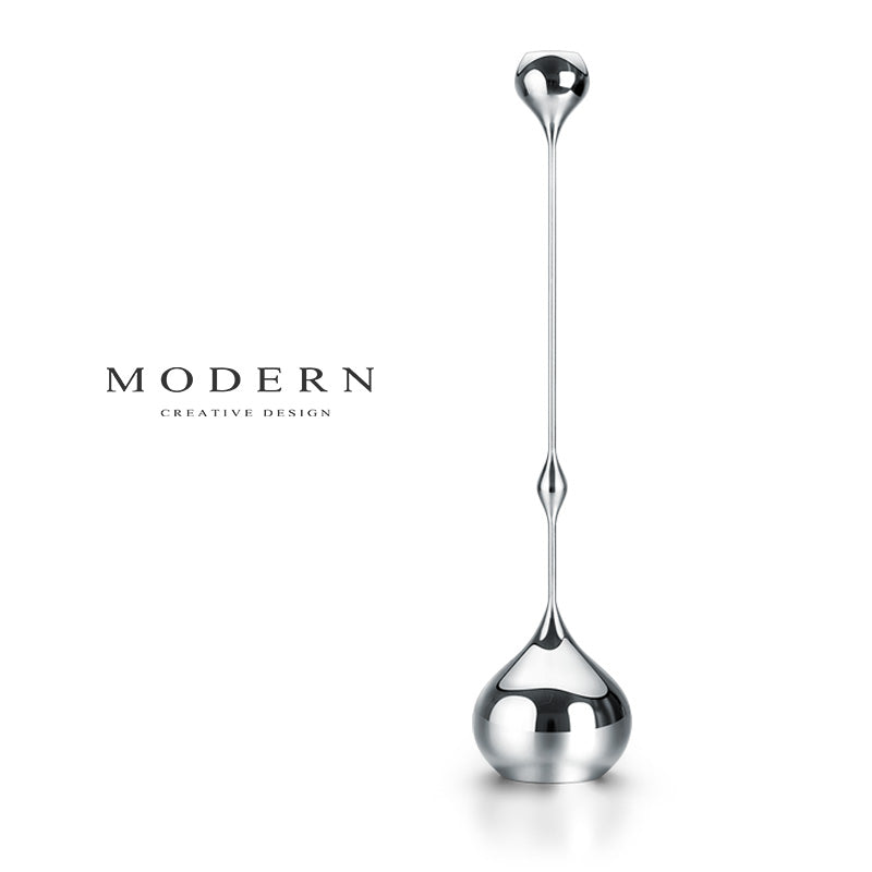 摩登MODERN轻奢不锈钢手工抛光水滴烛台摆件高端家居餐桌装饰礼品 C款单个