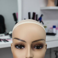 Mannequin Head with Shoulders Pierced Ears Hairpiece Display Head Mountable Base Realistic Display Bust for Retail Store