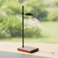Pour Dripper Stand with Wooden Base Minimalist Pour over Coffee Stand Compact Dripper Holder with Base for Cafes
