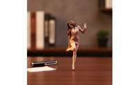 Standing Female Figurine Detailed Miniature Figurine Realistic Woman Statue for Hobbyists, Dioramas