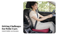 Raised Back Wedge Booster Cushion Perforated Car Seat Booster Cushion Breathable Auto Seat Pad Sewn Seams
