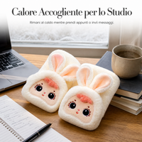 Cute Half-Finger Flip-Top Gloves for Winter, Thickened Plush Lined Warm Writing Gloves for Students and Office