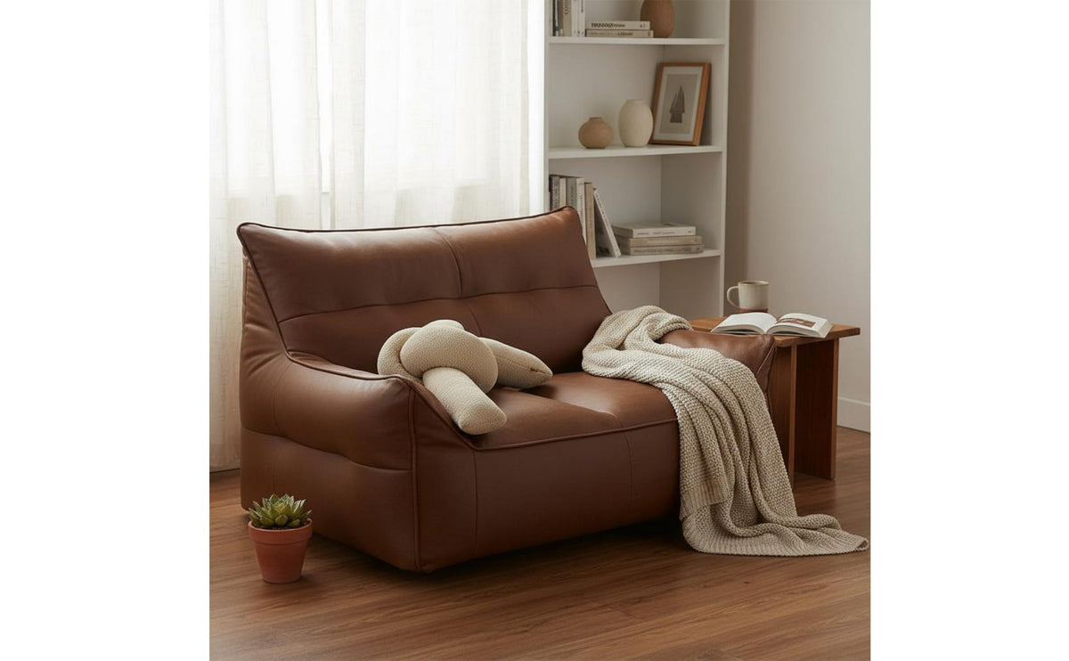 Soft Filling Lazy Sofa Soft Feel Textile Tatami Sofa Skin-Friendly Armless Floor Couch Easy to Clean for Pet Owners, Small Areas, Bedroom, Apartment