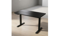 Single Motor Electric Standing Desk Rectangular Tabletop Height Adjustable Desk T-Shaped Feet Office Furniture Side Control Panel