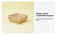 Woven container Set with Liners adaptable Household Storage Rustic and design