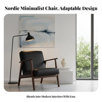 Minimalist Design mid-centurymid-century-mid-century-century design supportchair Supportive & Comfortable Wooden Frame Accent Chair long-lasting Construction Seating Furniture for Adults, Bedroom, Study