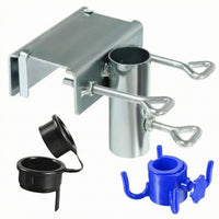 Threaded Screws Tube Socket Clamp Loop Handles Metal Clamp Bracket Multi-Part Adjustment Collar Assembly Smooth Finish