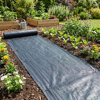 Weedmat for Gardens, Black Polypropylene Woven Ground Cover Mat, High Permeability Landscape Membrane for Gardening, Driveway Underlayment
