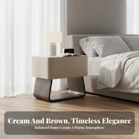 Italian type Storage Nightstand Minimalist Design Shaped Bedside Cabinet Modern Aesthetic Bedroom Furniture long-lasting Construction for Homeowners, Apartment Dwellers, Students, Small Spaces, Entryway