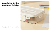Stackable Pen Case Transparent Design Stackable Latch Box Large Capacity