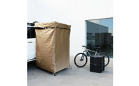Waterproof Car Shower Tent Blackout Vehicle Shower Room LED Light Portable Bathroom Tent Foldable for Travelers, Campers, Road Journey