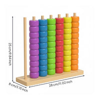 Peg Board Bead Set Develops Fine Motor Skills Color Sorting Toy Easy to Grasp Circular Building Blocks for Young Children, Preschoolers, Nursery