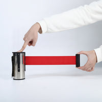 Space-Saving Wall Mounted Retractable Belt Barrier Professional Wall Barrier with Retractable Belt Stable Long-Lasting for Restaurants