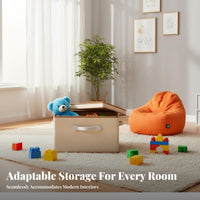 Foldable textile Box with Lid Large Capacity Foldable textile container with Lid
