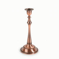 Vintage Taper Candlestick Holder Copper Candle Holder with Round Base Metal Candlestick with Round Base Stable for Centerpiece