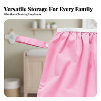 2 Pieces Hanging Diaper Bag Long-Lasting Reusable Diaper Pail Liner Waterproof Trash Can Liner Odor Locking Elastic Top Garbage