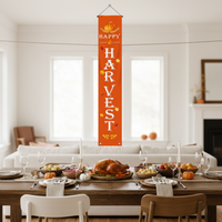 Thanksgiving Harvest Pumpkin Banner Flag for Party Decoration and Photo Background