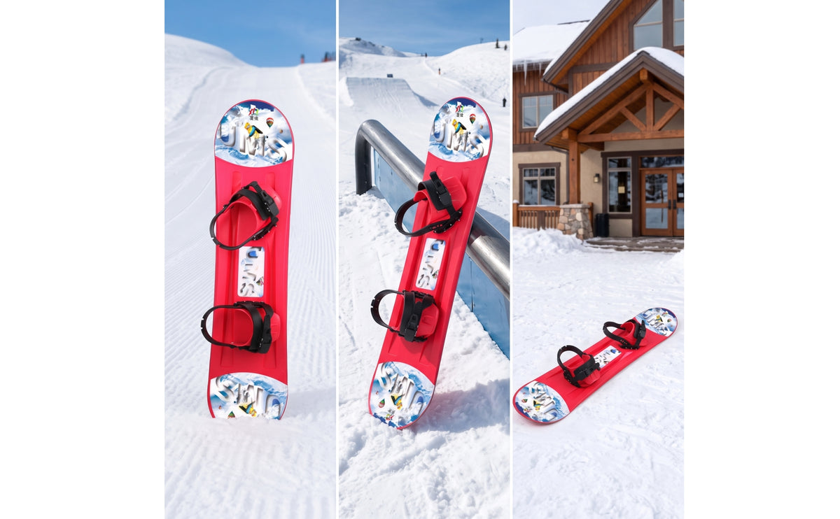 Snowboard with Adjustable Bindings Young Snowboard Secure Athletic Gear for Slopes