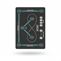 indoor/outdoor Hockey Floor Mat with Markings Slim-Profile Stickhandling Training Mat Long-Lasting Hockey Training Aid Portable for Athletes, Backyard, Home Gym, Garage