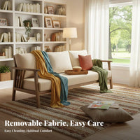Nordic design 3-Piece Wooden Frame Couch Group Removable and cleanable slipcovers Sofa Set Minimalist Design Living Room Seating space-saving for Apartment Dwellers, Families, Homeowners, Home, Reception Area