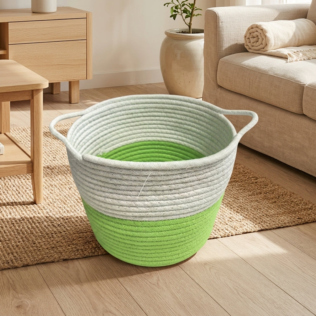Laundry Basket for Home Organization, Hand Woven Storage Basket Set of 3, Simple Hanging Basket for Toy Storage, Versatile Plant Basket Decor