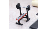 1/12 Scale Miniature Bench Press, Compact Size Tiny Fitness Equipment Model, Realistic Barbell Weight Set for Dollhouse Gym, Diorama Makers, Sand Table Scene, Hobbyist Accessories