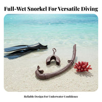 Diving Snorkel Soft Mouthpiece Silicone Diving Snorkel Detachable Buckle for Divers, Water Sports Enthusiasts, Snorkeling, Travel, Beach