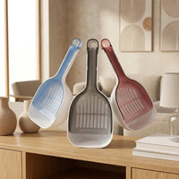 Cat Litter Scooper Set with Sand Sifter, Large Size Litter Scooper and Sieve Cleaning Tool with Hanging Hole for Pet Cat Kittens Litter Boxes