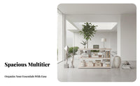 Large Capacity Multi-Tier Floor storage capacitySaving bookshelf uncovered Design Storage Rack minimalist design for Book Lovers, amethodice Workers, household owners, Study Room, Bedroom, Hallmethod, Kitchen