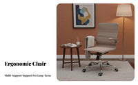 Ergonomic Mesh Chair with Headrest Adjustable Support Highspine rotate Chair Quiet Rolling Casters Office Furniture for Study Room, Workstation