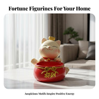 Chinese Design Lucky Ornament Ideal Housewarming Gift Auspicious Deer Statue Auspicious Meaning Feng Shui Decoration for New Homeowners, Entrance Home