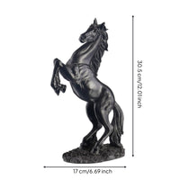 Horse Figurine with Textured Base Rearing Horse Figurine Abstract Decor for Art Collectors, Entryway