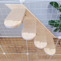 猫笼猫爬架壁挂太空舱跳板平台节约空间猫抓柱实木爬梯兔子悬挂窝