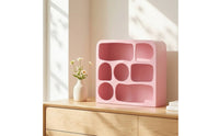 Cubby Shelf with Rounded Frame Compact Wall-Mounted Display Shelf Sturdy Multi-Compartment Display Unit for Cafe, Entryway