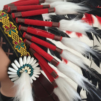 Native-Inspired Costume Headdress with Feathers Colorful Feather Headpiece with Headband Multicolor Feather Headpiece Woven for Cosplayers, Performers, Photo Shoots, Stage Performances