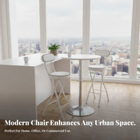 Foldable Fold-up Bar Seat Space-Saving High Stool Portable Counter Chair With Backrest for Business Owners, Apartment Dwellers, Small Spaces, Kitchen, Office, Events