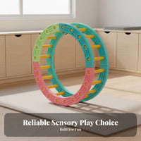 Sensory Integration Playset Develops Motor Skills children's Balance Path Non-Slip Surface Modular Balance Beam Set for Girls, Playroom, Outdoor, Home
