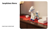 Year of the Horse Symbol Auspicious Gift Chinese Astrological Horse Stuffed Celestial New Year Symbol Doll Good Fortune Symbol