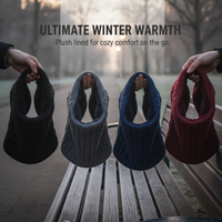 Unisex Fleece Lined Knitted Neck Warmer for Winter Outdoor Activities
