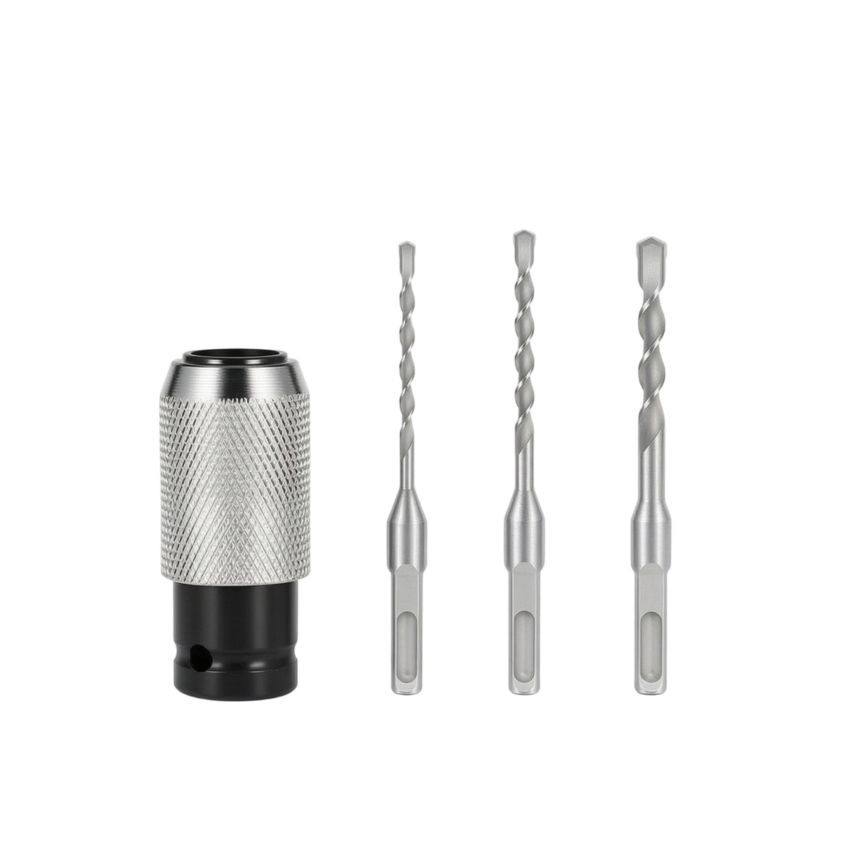 Knurled Impact Wrench Adapter with Cordless Wrench to Drill Adapter Industrial-Grade Bit Holder Heavy-Duty for Mechanics