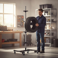 Tire Storage Rack with Wheels Heavy-Duty 4-Tier Tire Tree for Vehicle Proprietors, Garage