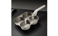 Nonstick Four-Cavity Frying Pan Deep-Well Egg Pan with Four Cavities Thick Egg Skillet Thickened for Students, Breakfast, Dorm Kitchens