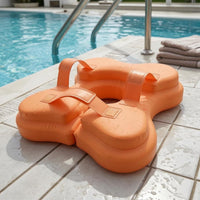 Orange Children Swim Buoyancy Aid Circle Cushioned Underarm Swim Buoyancy Aid Waterproof Liner Water Safety Gear Buckle Strap