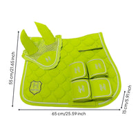 Horse Riding Set with Leg Wraps Comfortable Saddle Pad and Ear Bonnet All-Purpose Saddle Pad with Ear Bonnet for Equestrians