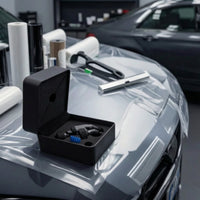 Adjustable Film Hole Cutter with Suction Cup Replaceable Sensor Hole Cutter Compact Manual for Car Wrappers, Installers, DIYers