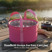 Large Capacity Foldable Water Pail Space-Saving Collapsible Camping Pail Leak-Proof for Campers, Fishermen, Travel, Picnics