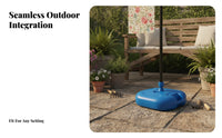 Low Profile Water Fill Umbrella Base Rounded Square Water Filled Umbrella Base Molded Handle